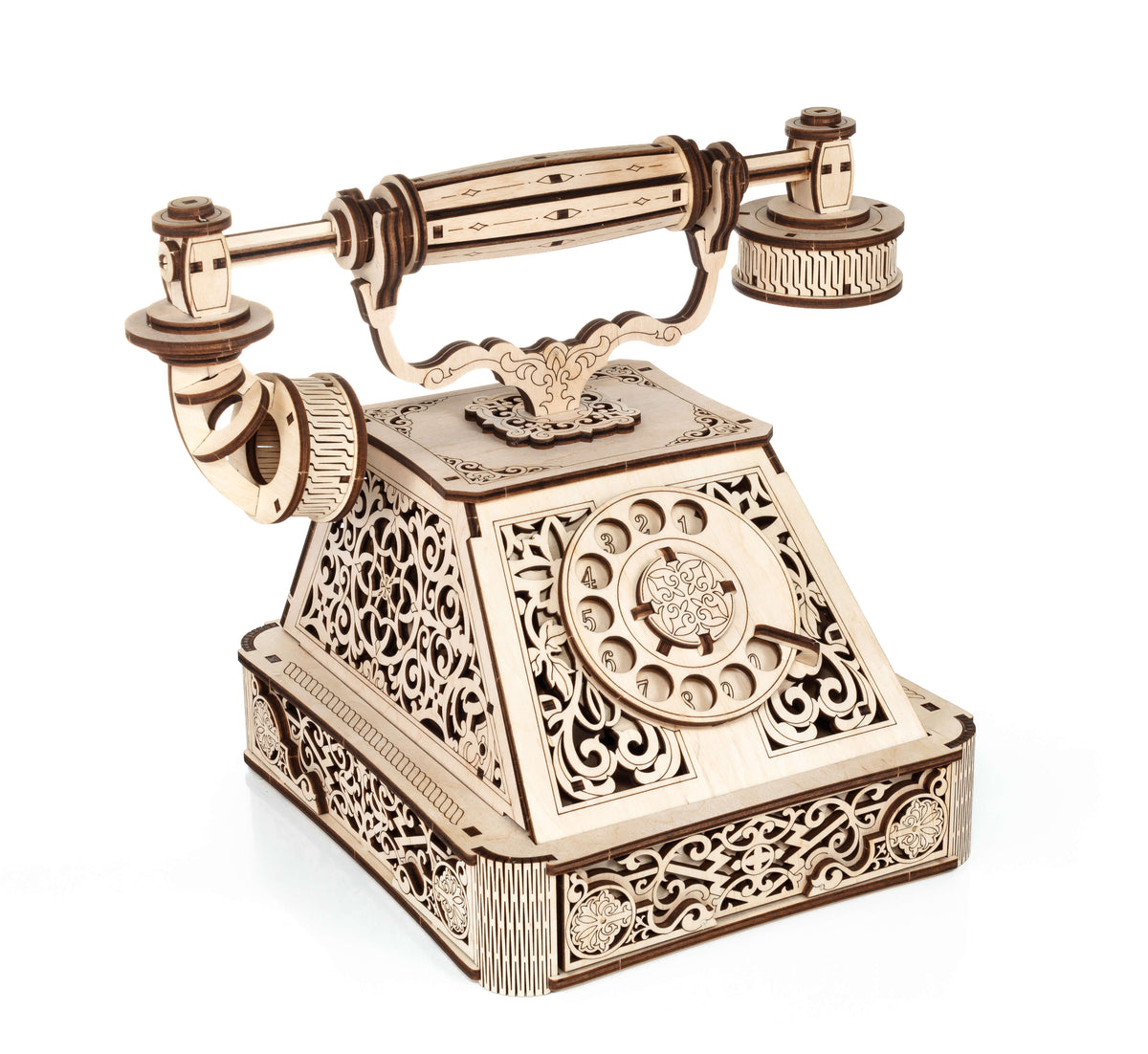 3D-Holzpuzzle Retro Telefon