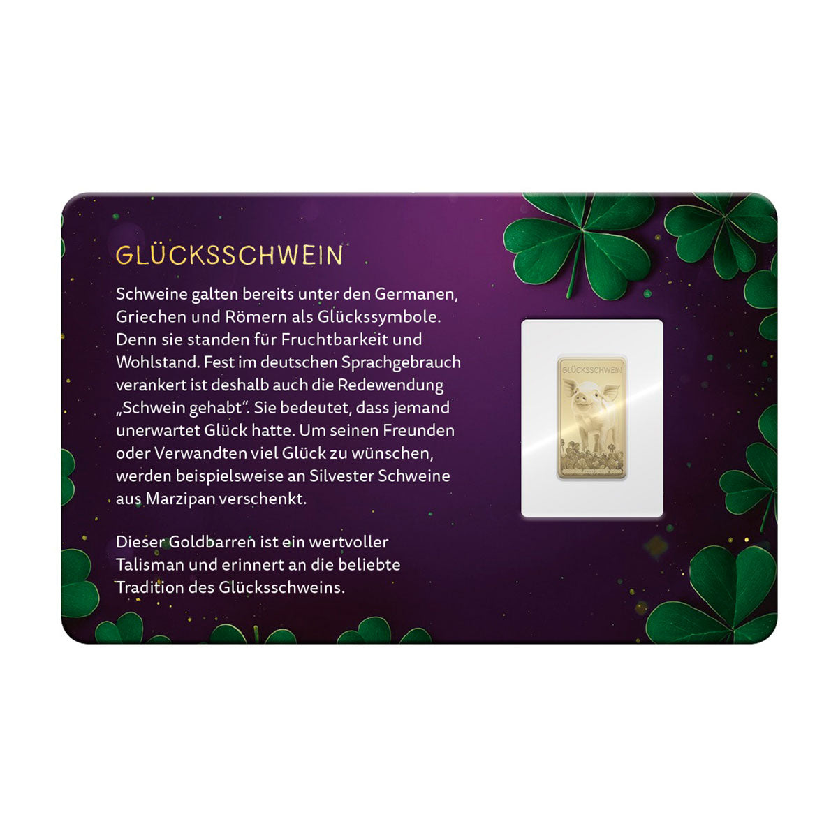 Goldplättchen Glücksschwein