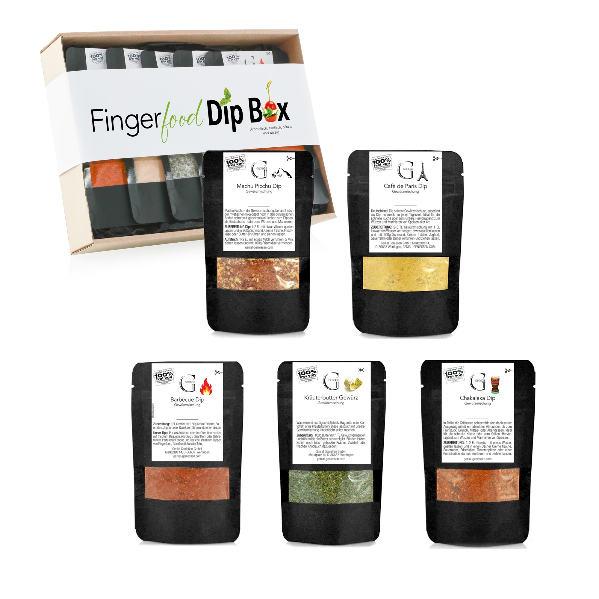 Geschenk-Set Fingerfood-Dipbox