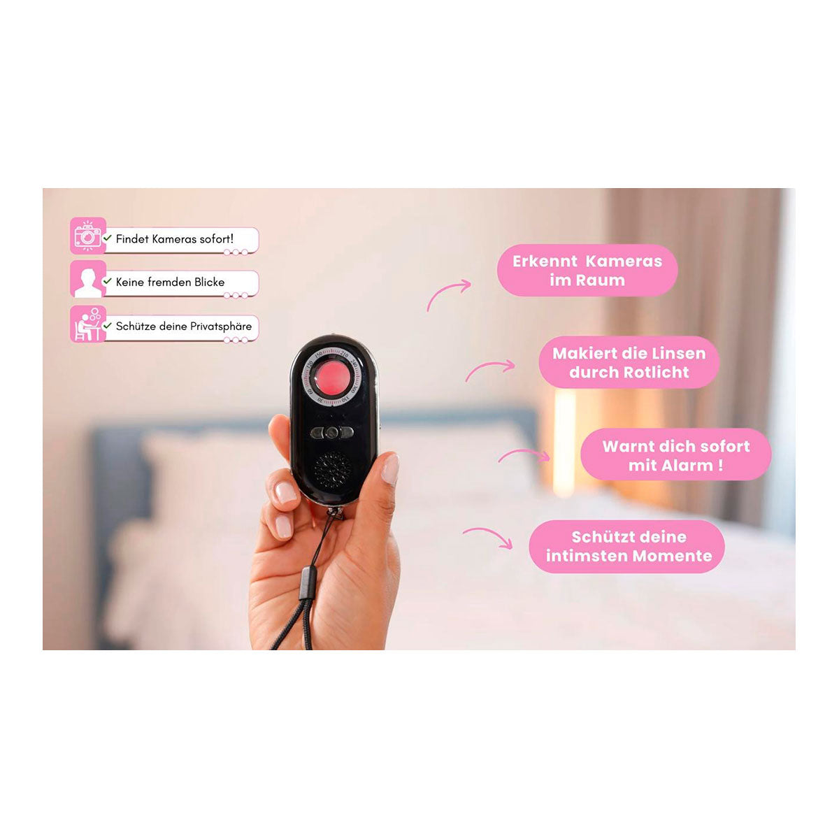 Kamera Detector mit Alarm