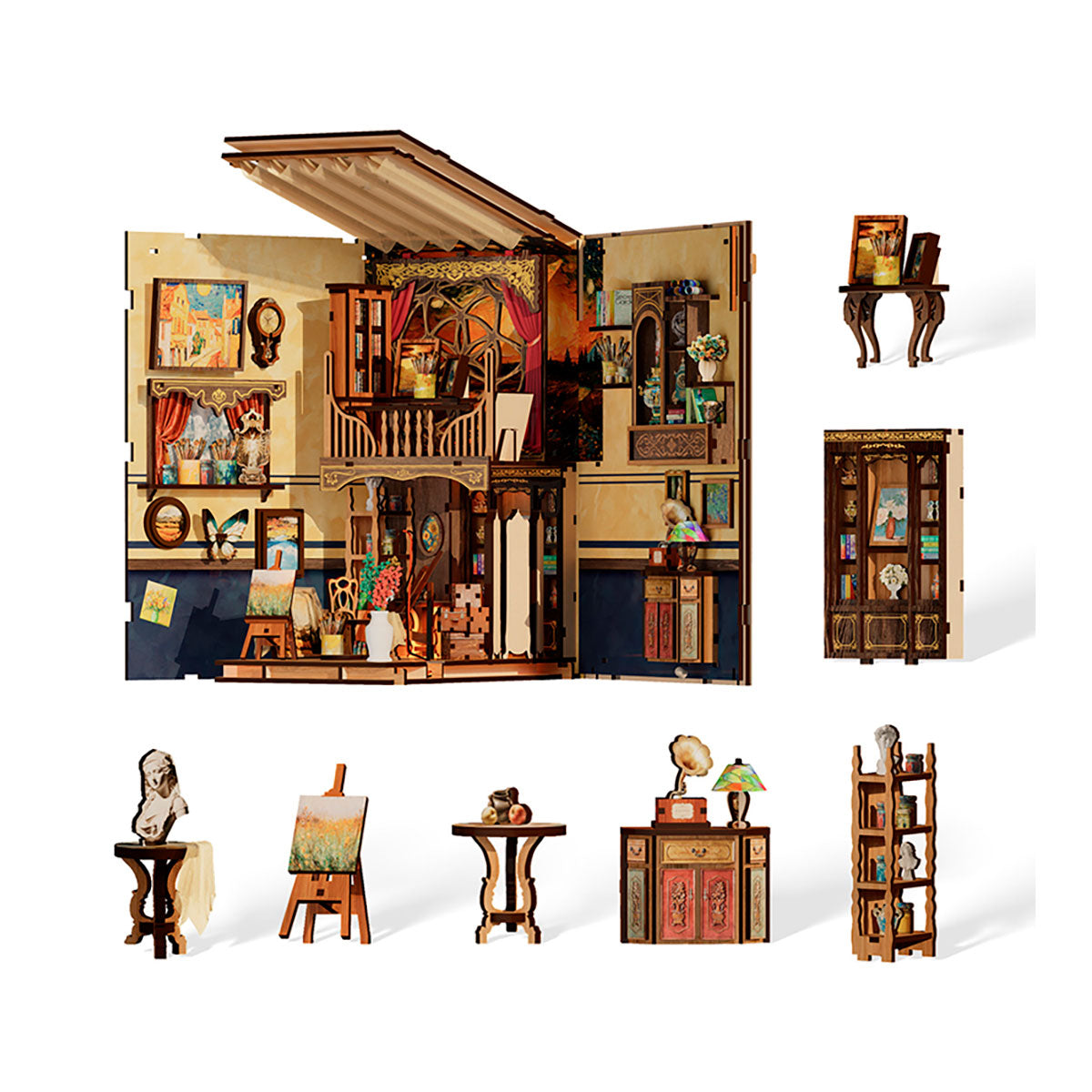 Diorama mit Puzzle - Van Gogh
