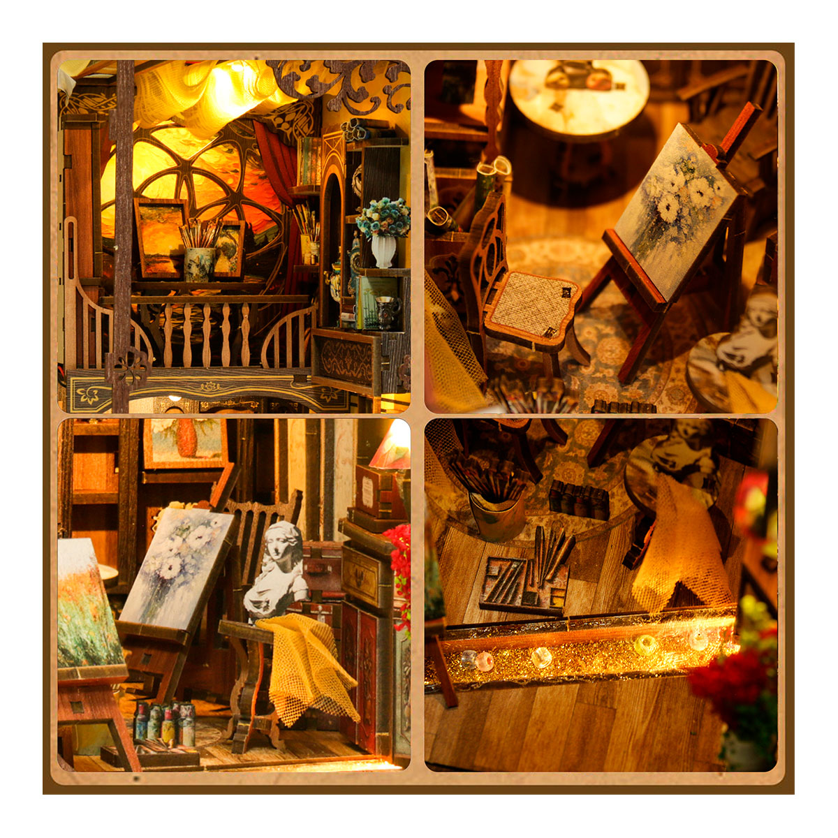 Diorama mit Puzzle - Van Gogh