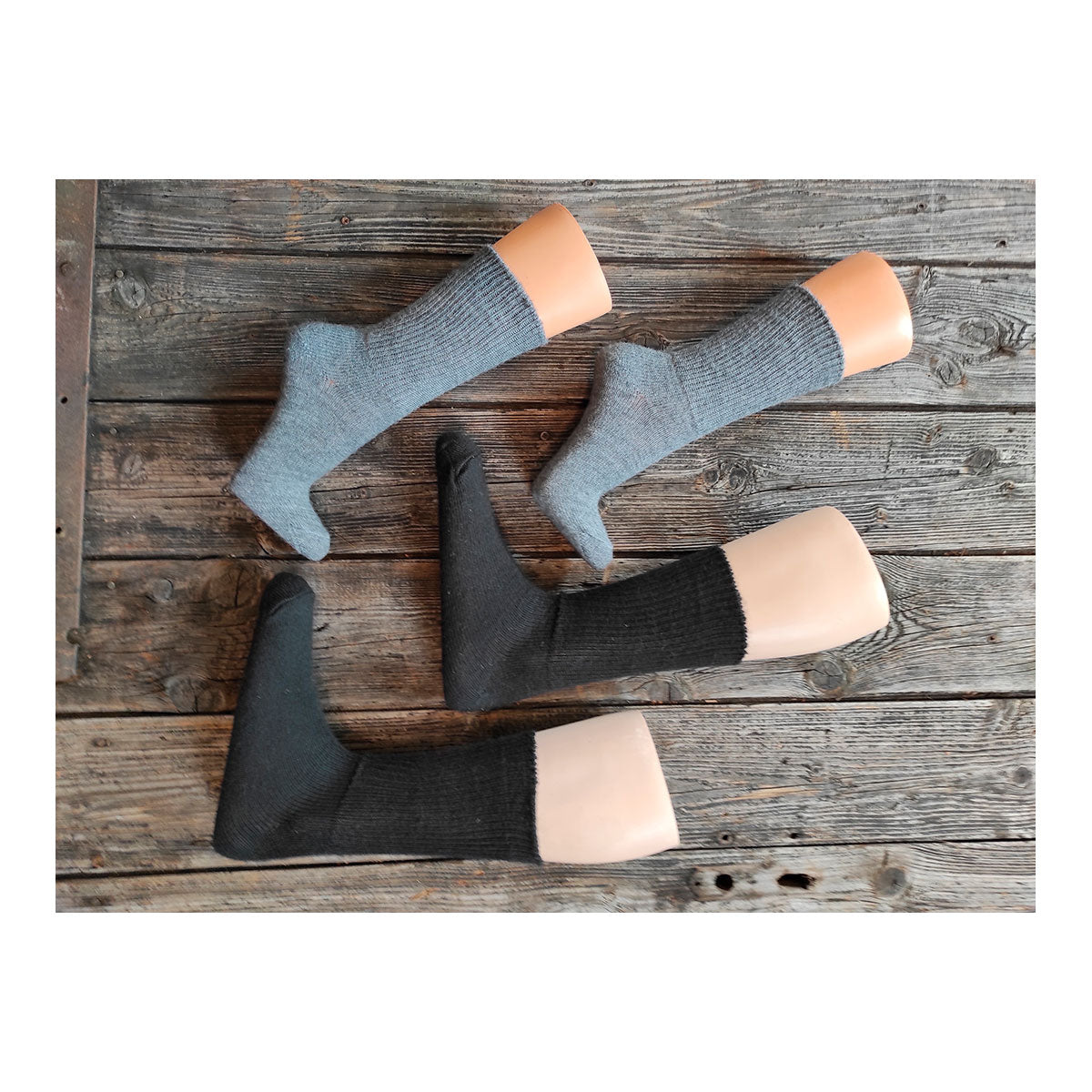 Alpaka Socken - grau