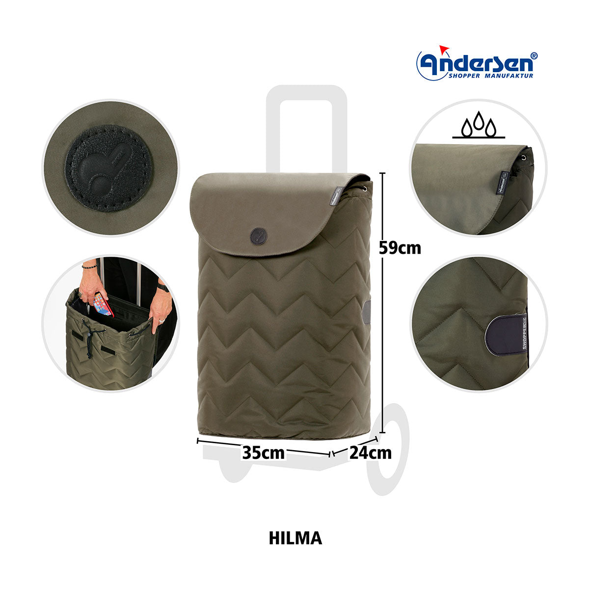 Alu Star Shopper Hilma oliv