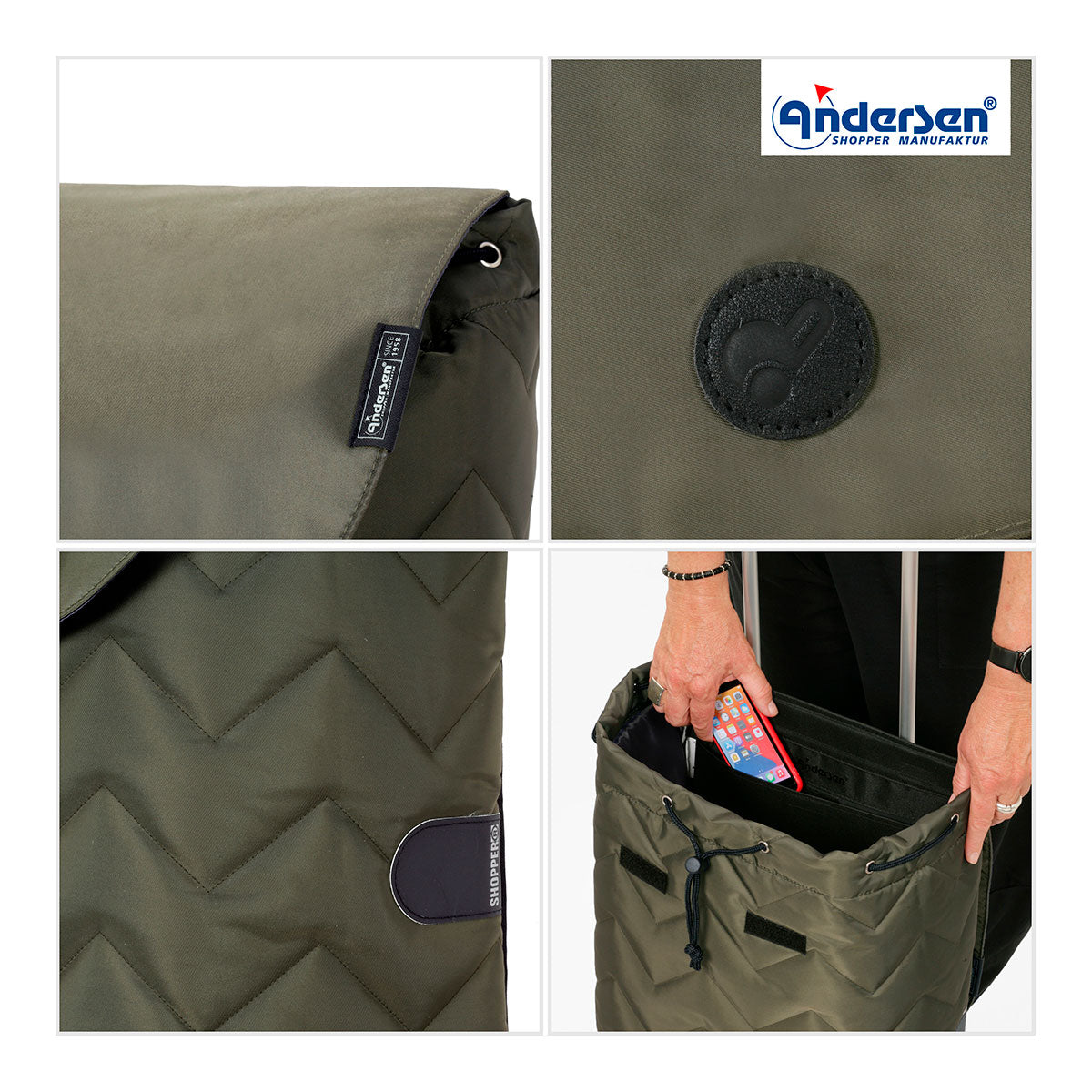 Alu Star Shopper Hilma oliv