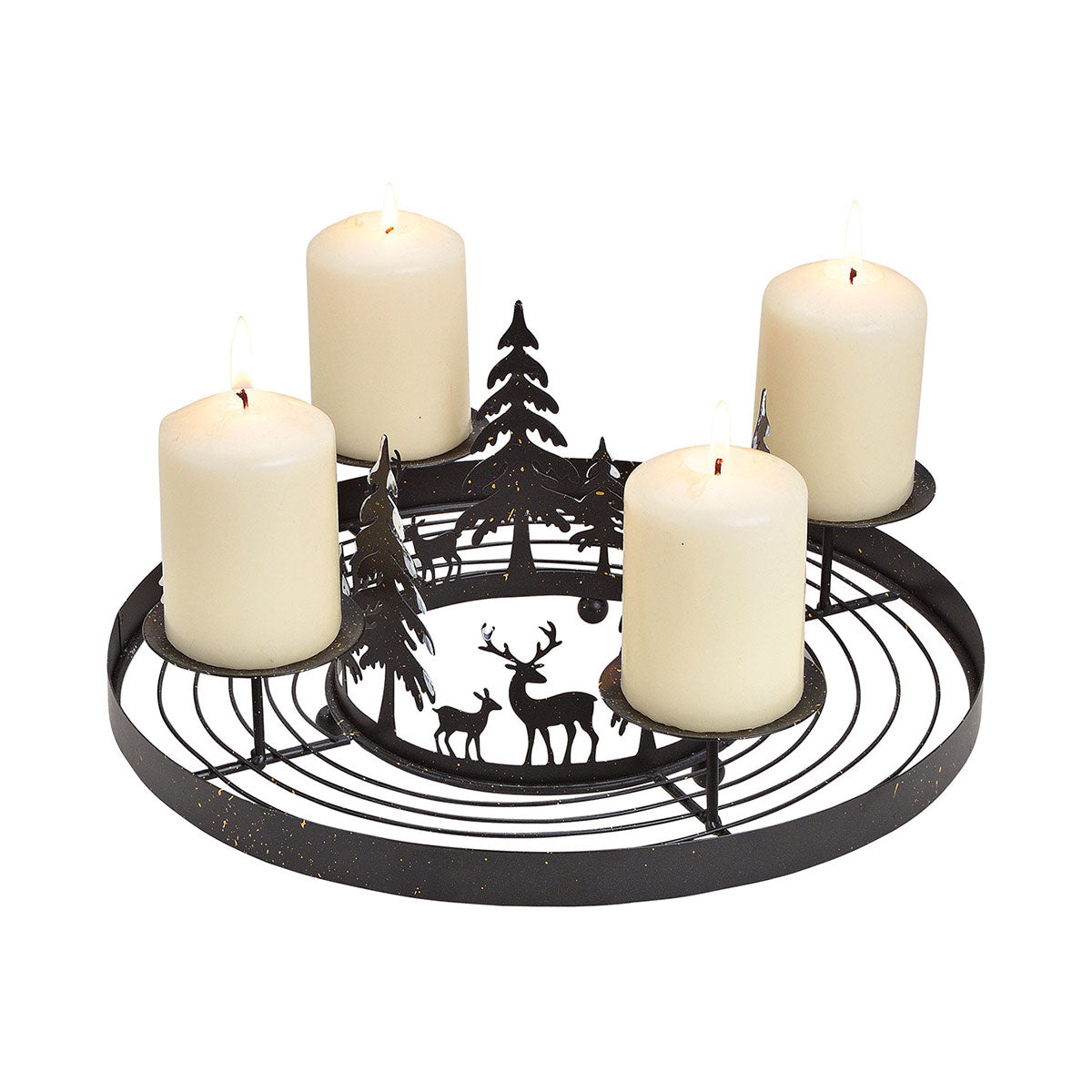 Adventskranz Kerzenhalter Winterwald