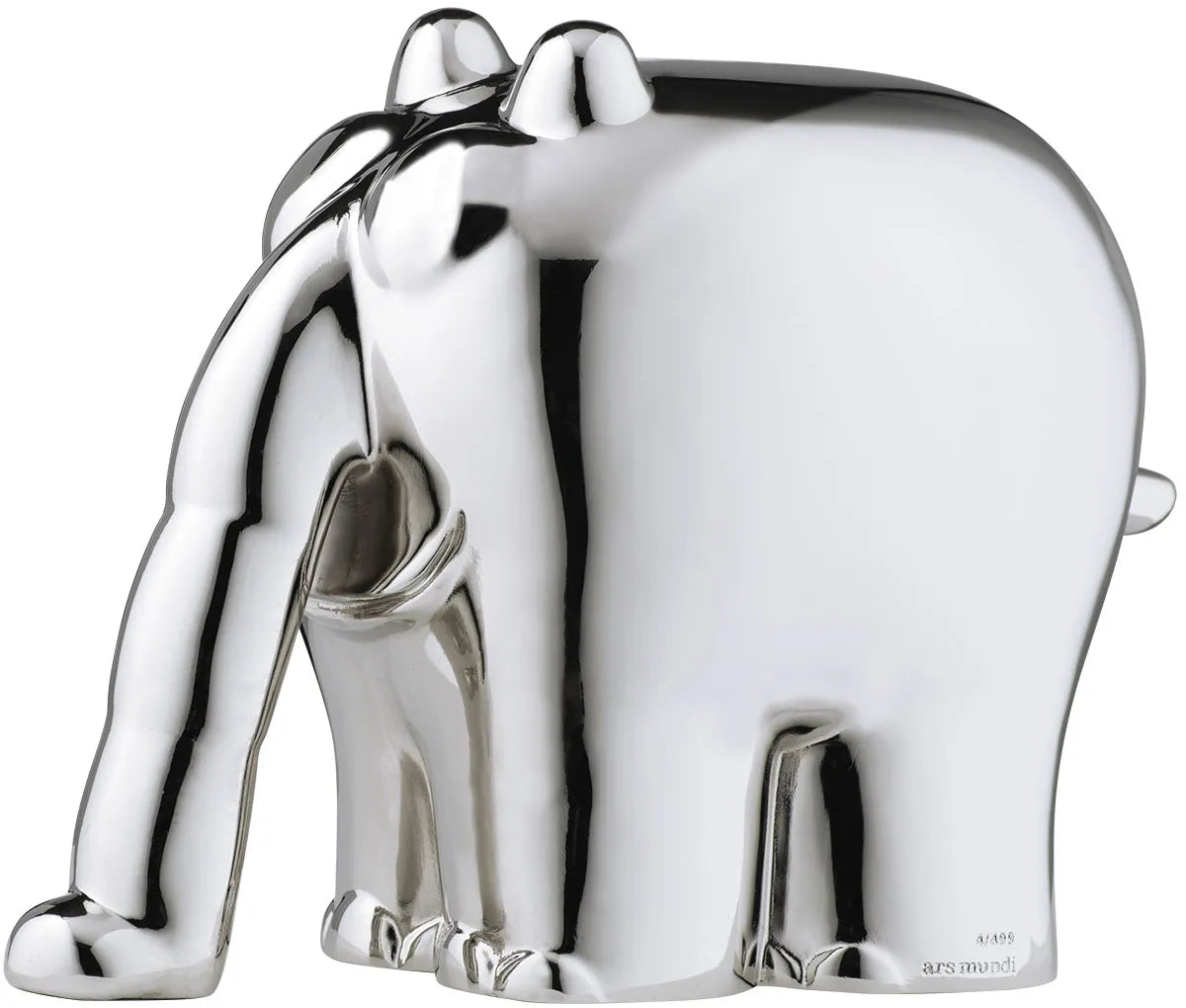 Otto Waalkes: Skulptur "Ottifant", Version in Kunstguss Metallic-Silber