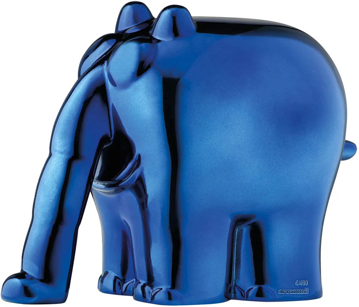 Otto Waalkes: Skulptur "Ottifant" - Version in Kunstguss Metallic-Blau