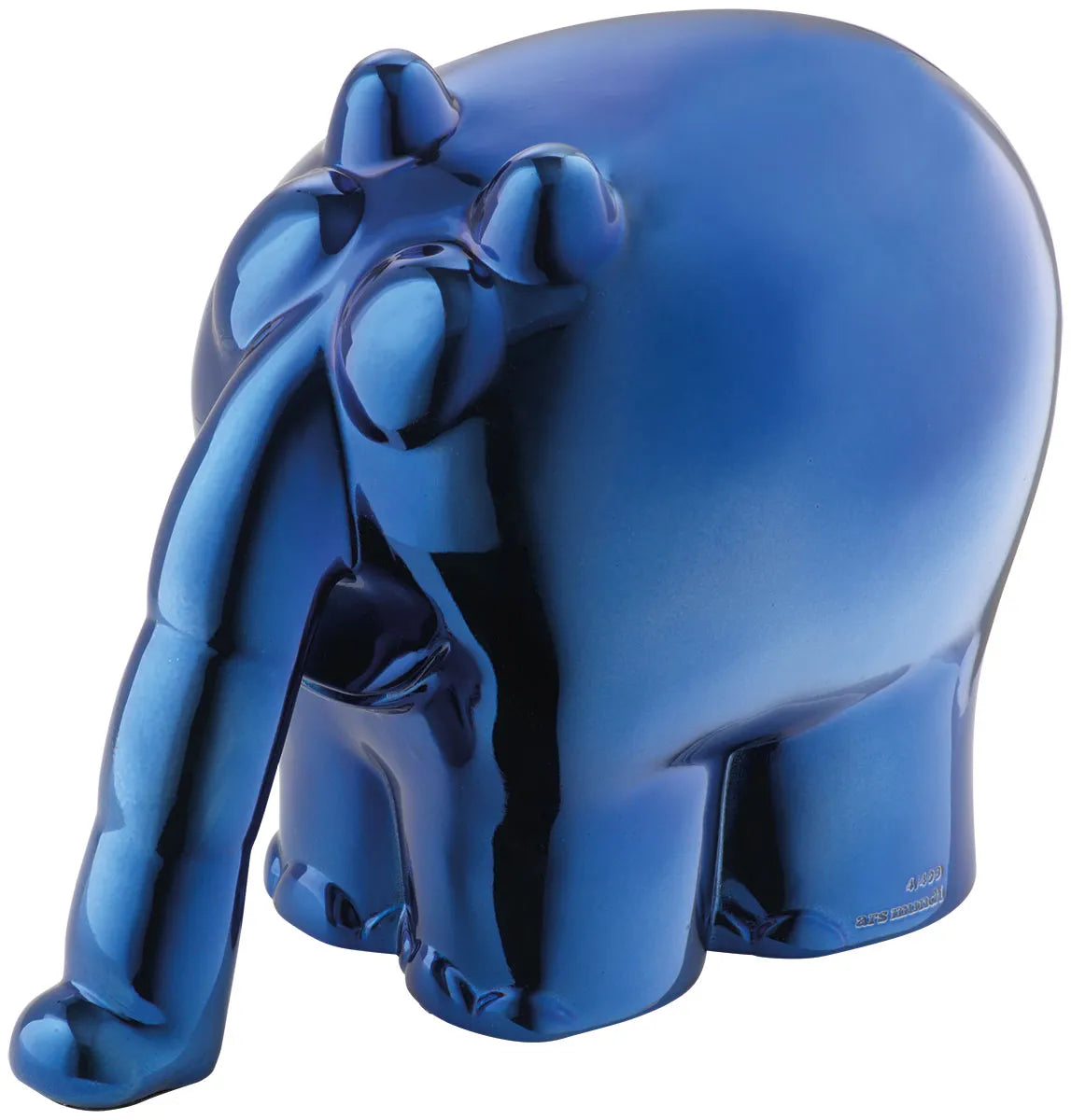 Otto Waalkes: Skulptur "Ottifant" - Version in Kunstguss Metallic-Blau