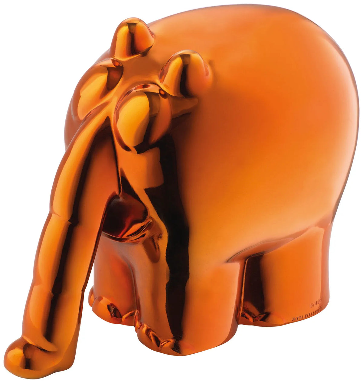 Otto Waalkes: Skulptur "Ottifant" - Version in Kunstguss Metallic-Orange