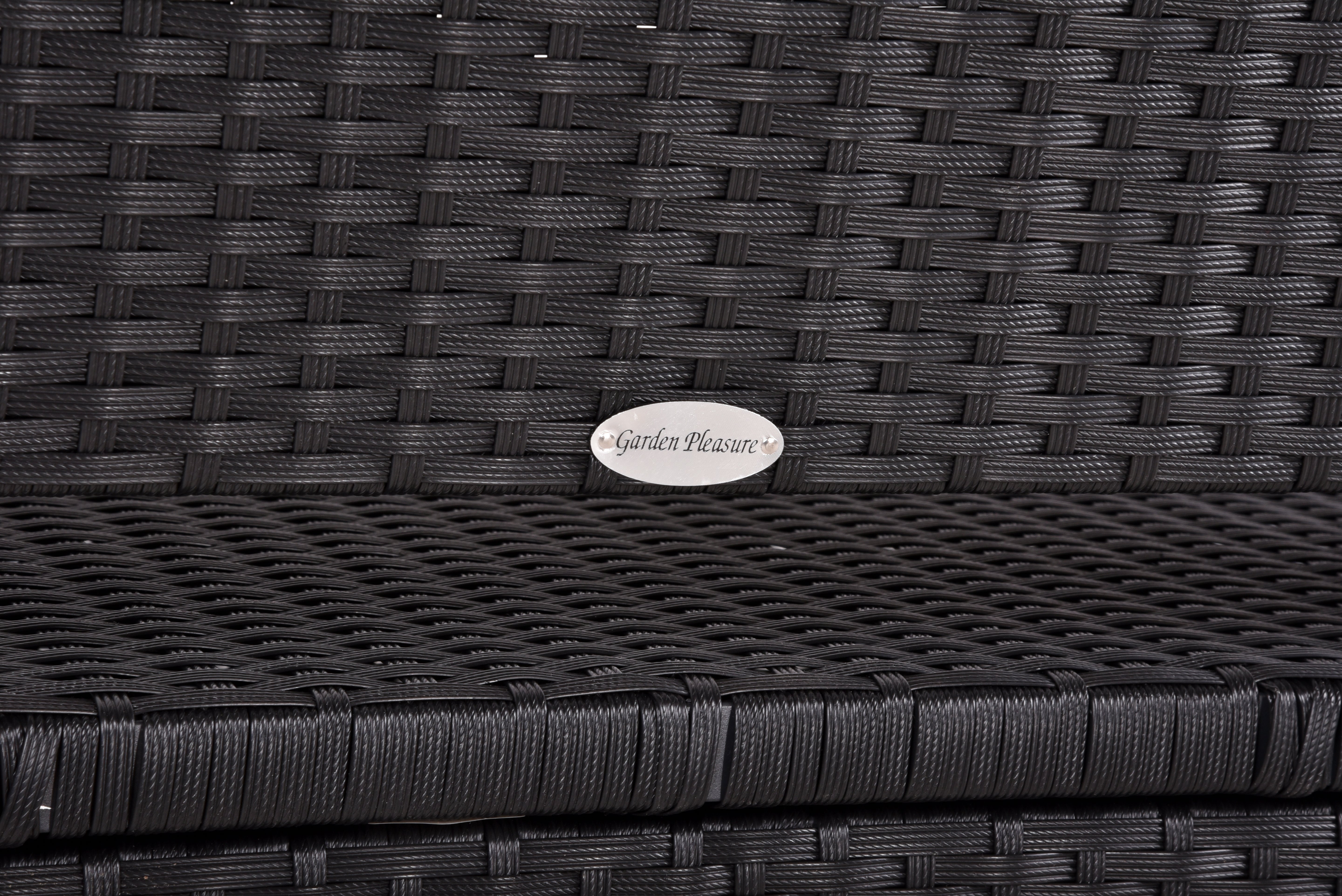 Parkbank FERRARA mit Ablagefach (schwarz)