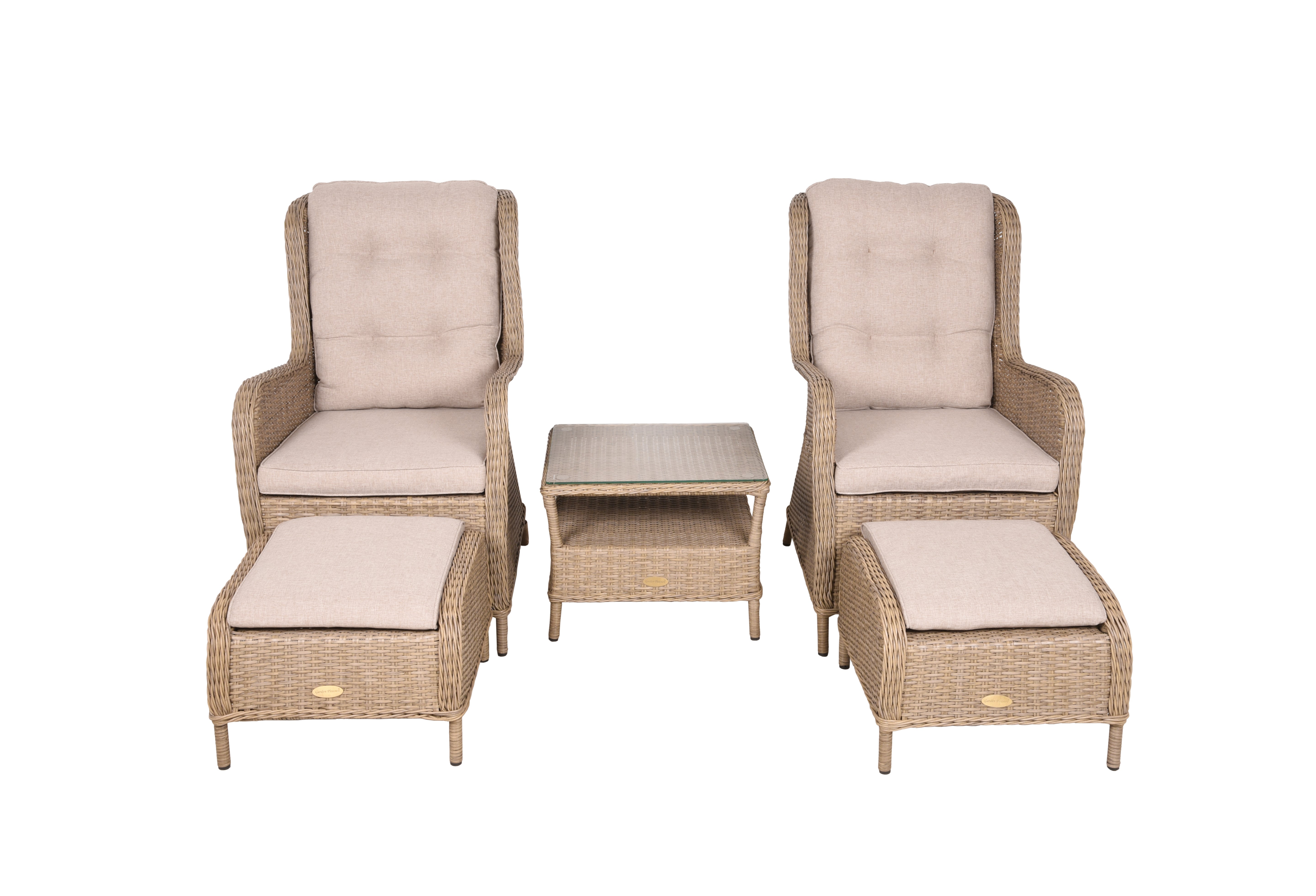 Sessel-Set VALENCIA anisbraun (5-tlg.)