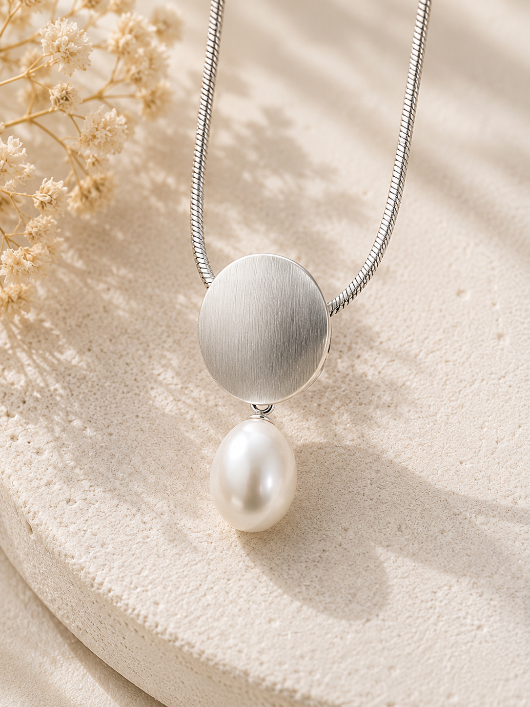 Anhänger Silber mit Süßwasserperlen-Tropfen (inkl. Kette)