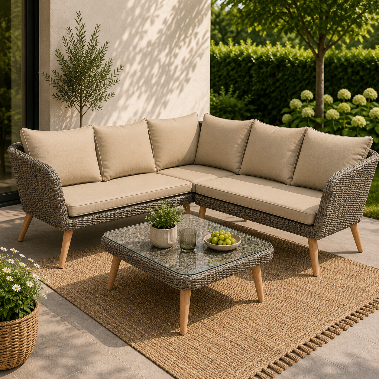 Lounge-Set PAMPLONA (anisbraun)