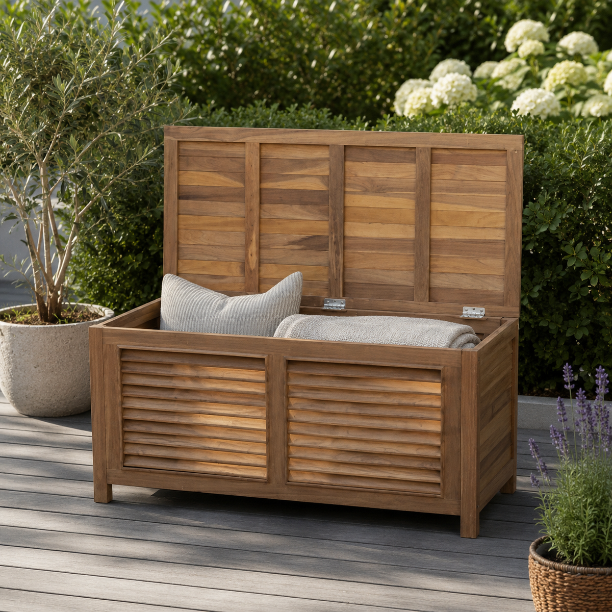 Aufbewahrungsbox Auflagenbox Teak Grande II