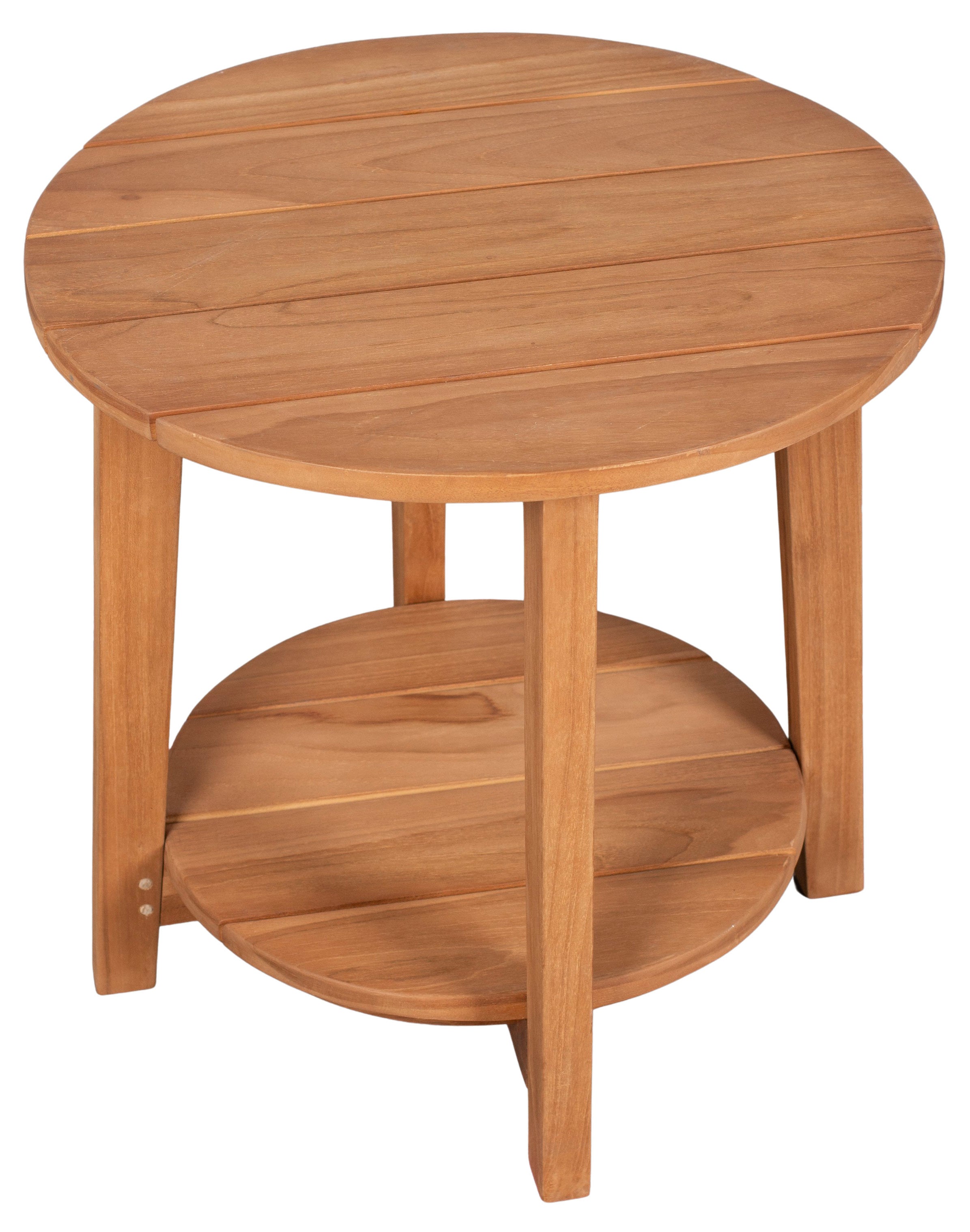 Teakholz Beistelltisch Milton Teak Rund 50 cm