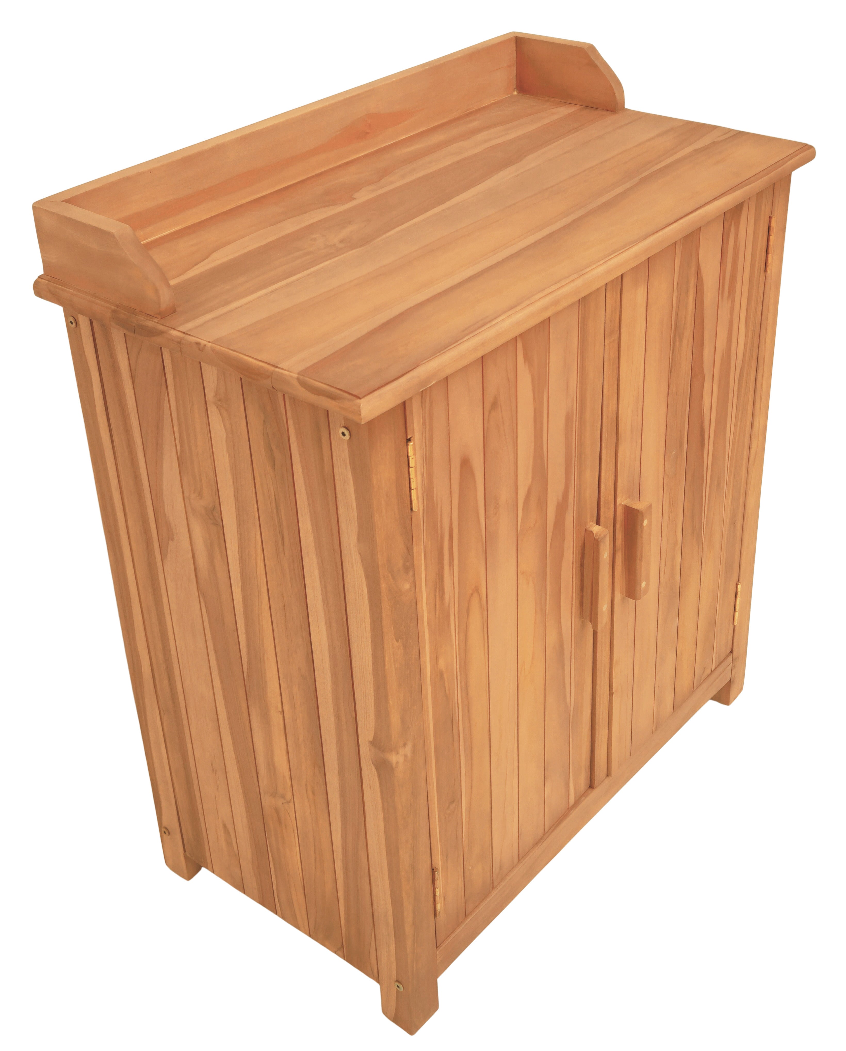 Gartenschrank Batley Teak mit Arbeitsfläche