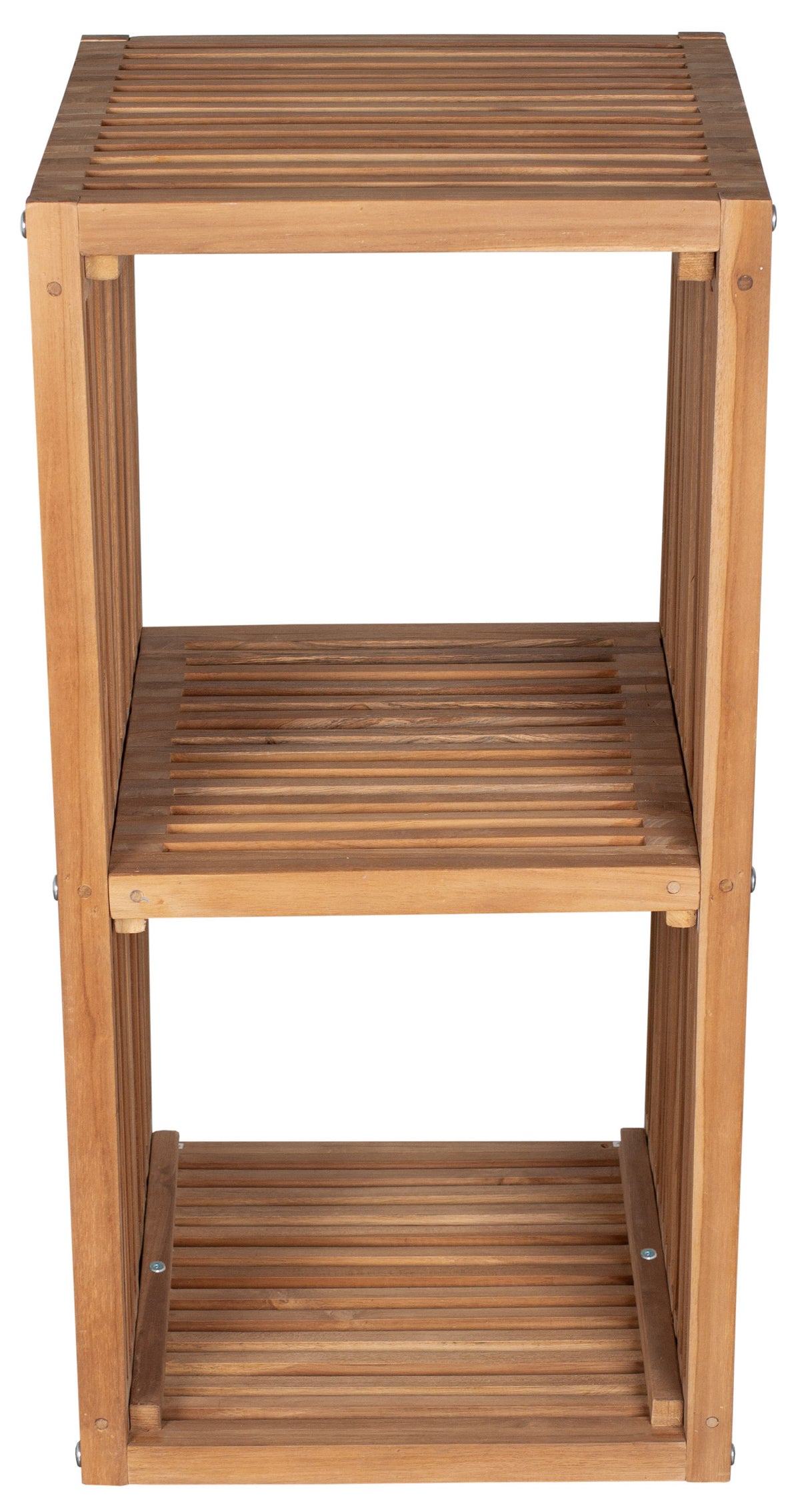 Teakregal 2 Fächer Outdoor 80x40x40 cm