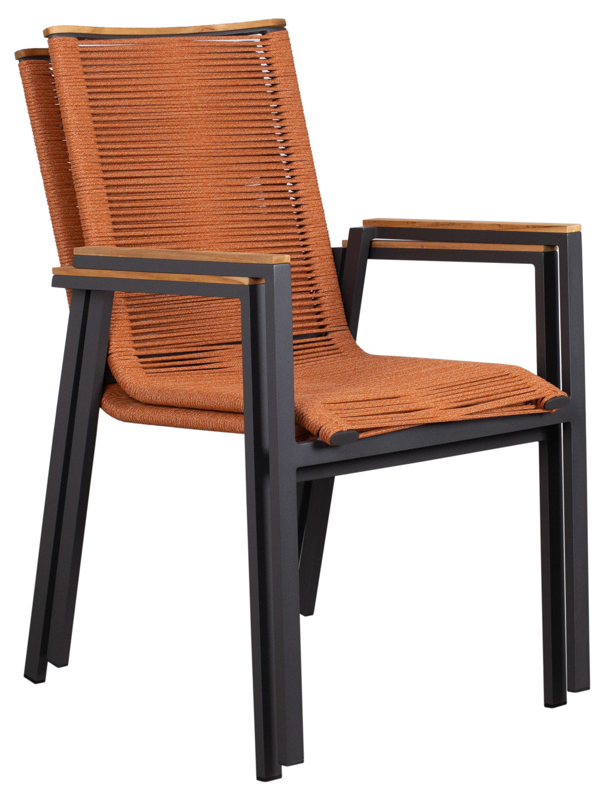 Gartenmöbelset Diningsessel Alicante terracotta mit Tisch Tarifa (90x90 cm)