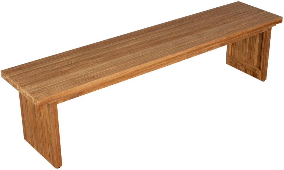 Sitzbank Ashford Teak ohne Rückenlehne 180x40x45 cm