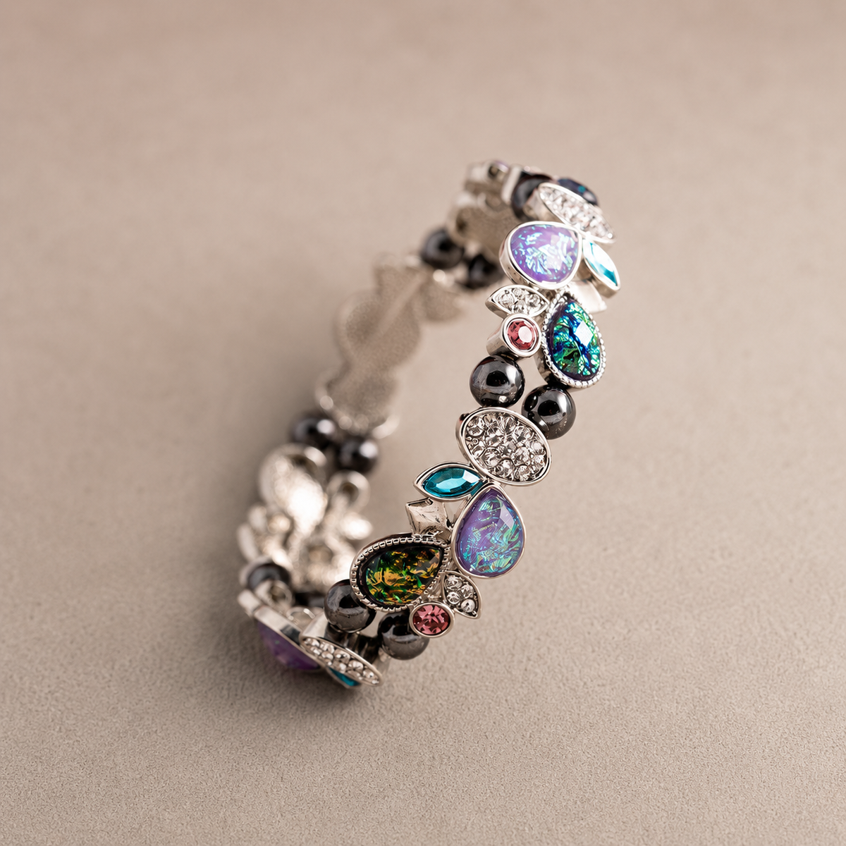 Kristallarmband Sternenstaub mit Hämatit