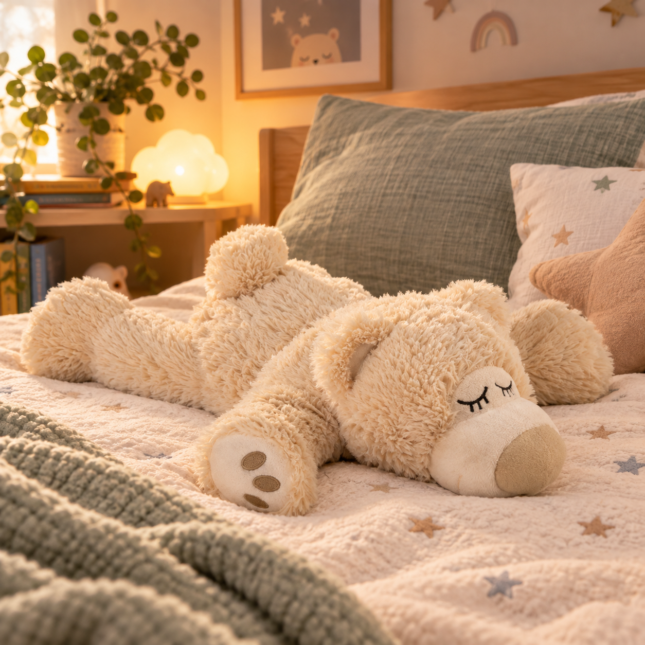 Warmies® Schlafbär beige