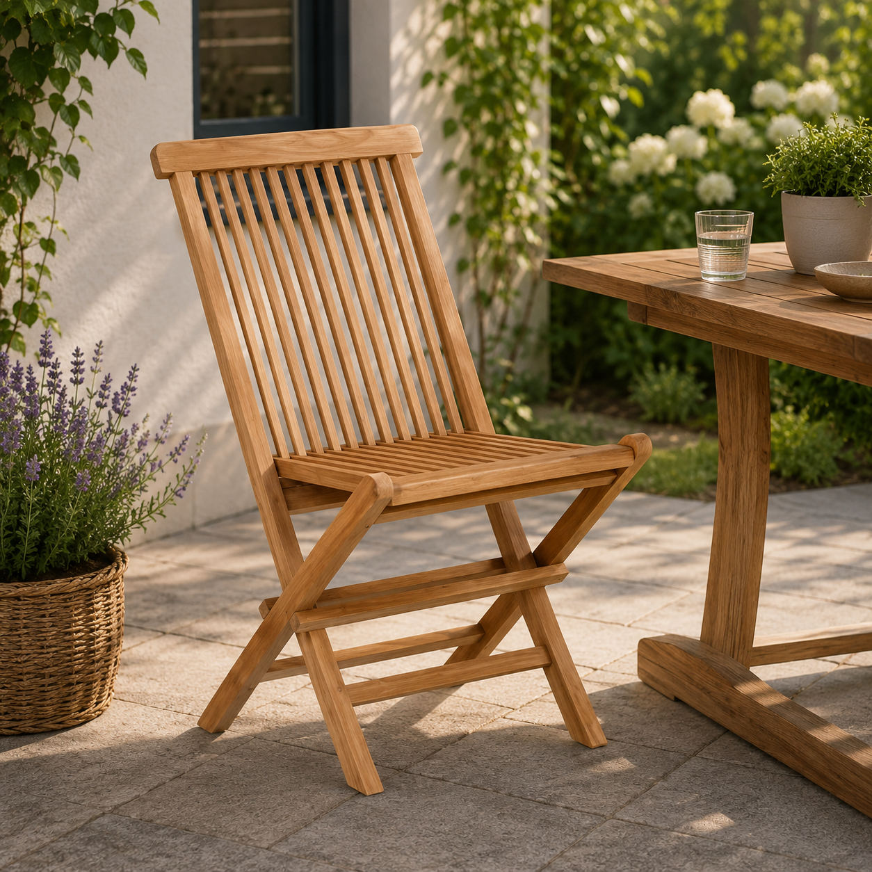 Klappstuhl ohne Armlehnen Langton Teak