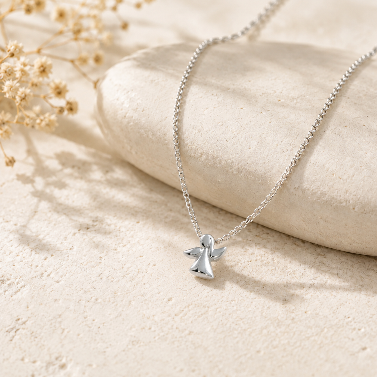 Kettenanhänger Schutzengel MINI mit Kette (925er Silber)