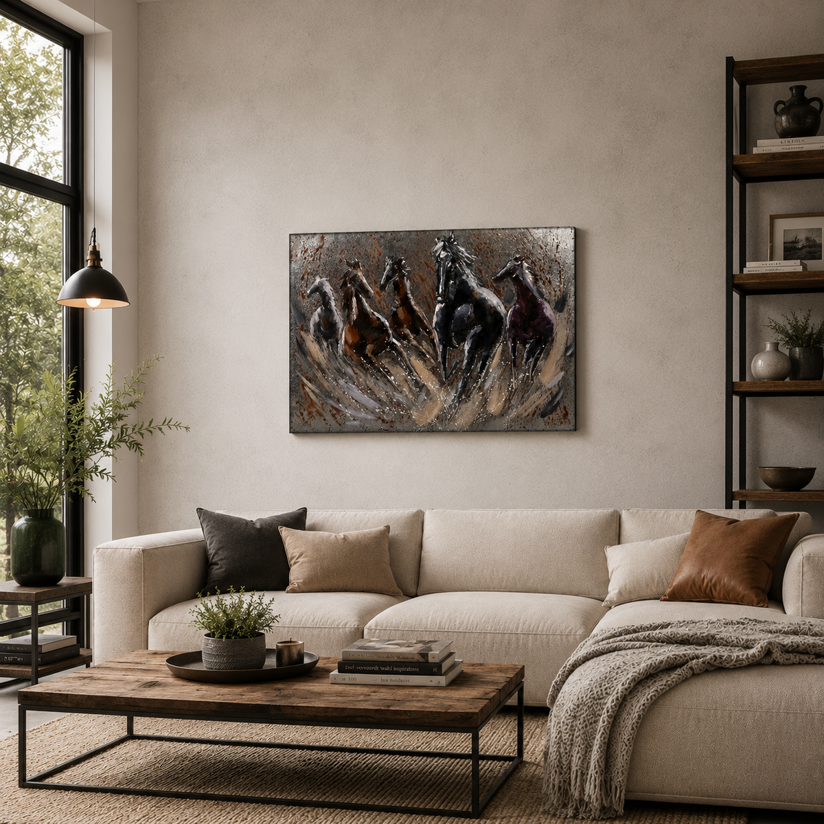 3D Metallbild Fury (grau)