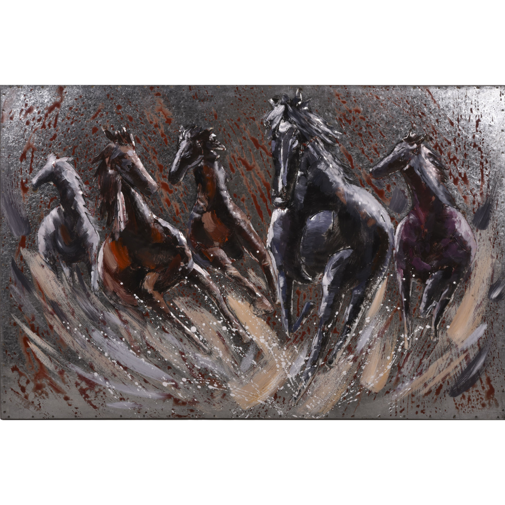 3D Metallbild Fury (grau)
