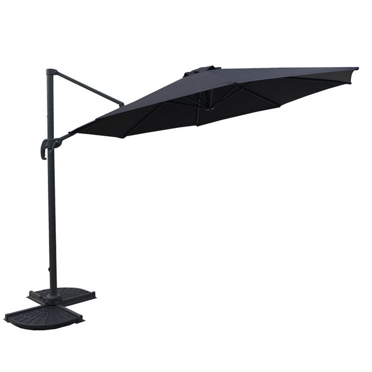 Deluxe-Ampelschirm Ø 300 cm (anthrazit)