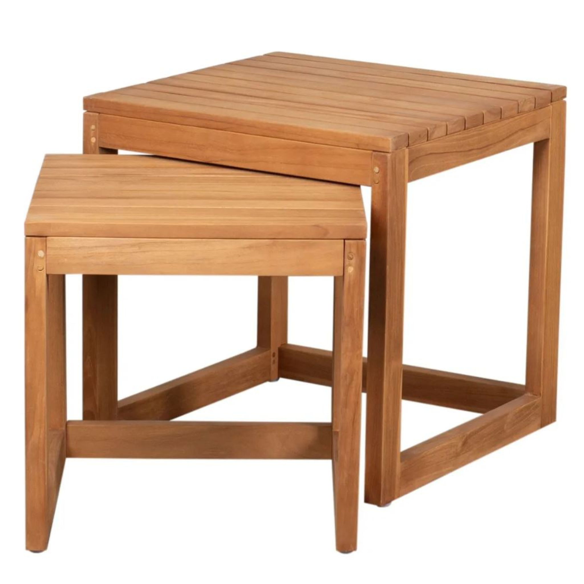Teakholz Beistelltische 2er Set Verwood
