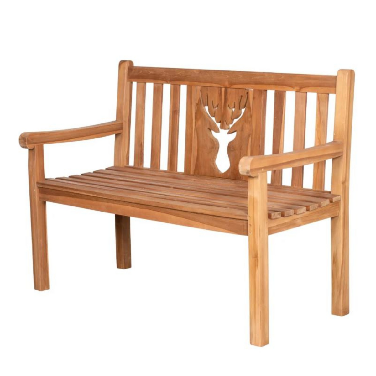 Teakholz Gartenbank Woodie Hirsch 120 cm