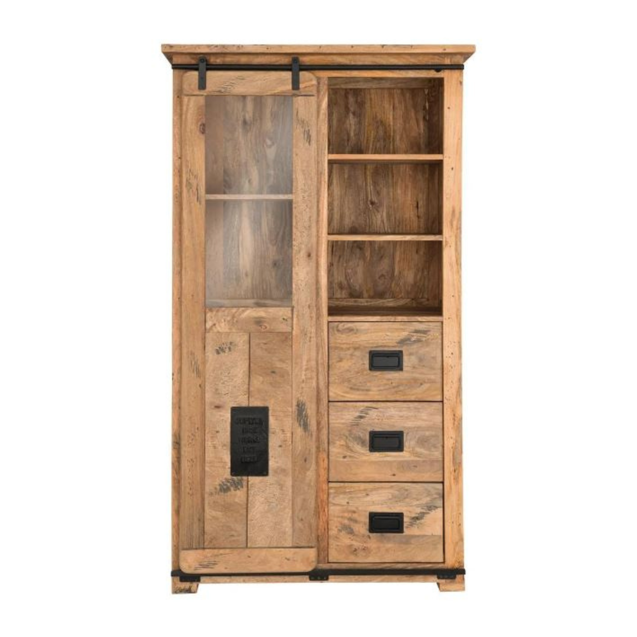 Vintage Vitrine Florenz Mangoholz (100 cm)