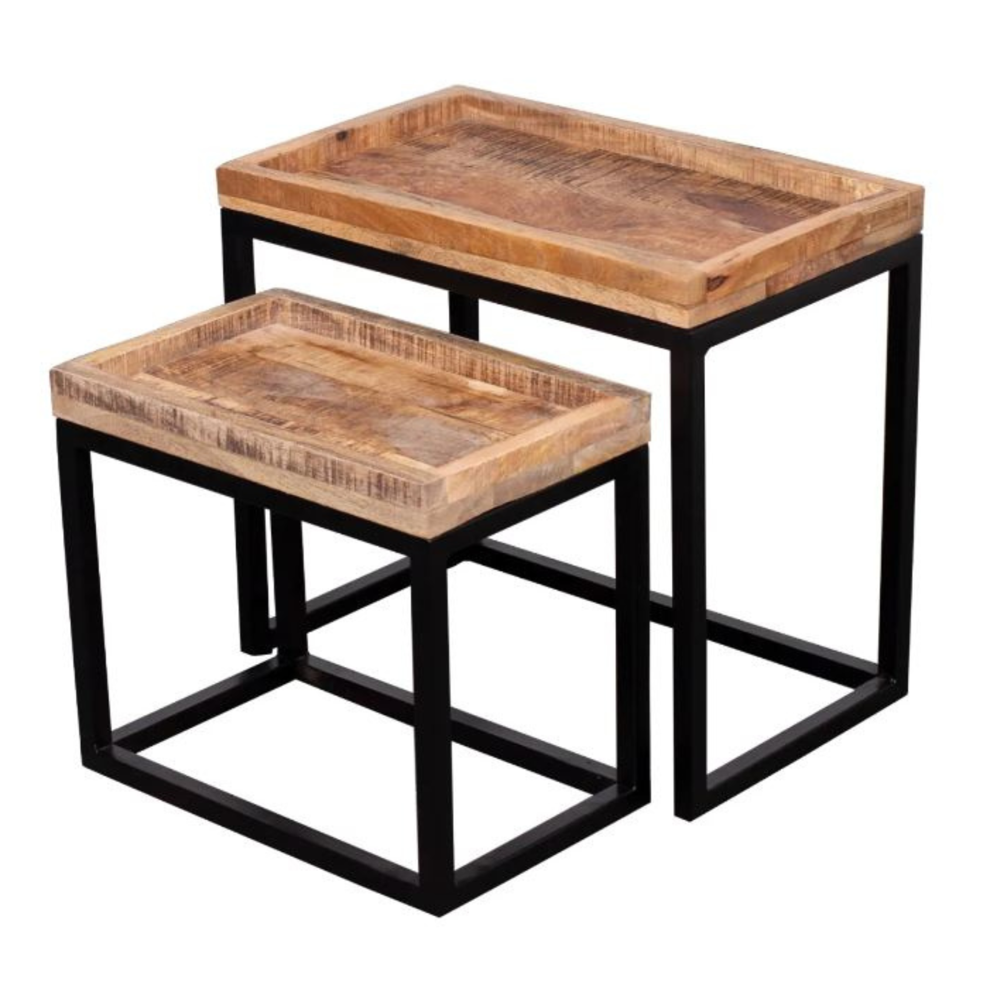 Couchtisch Lecce Mangoholz natur (2er Set)