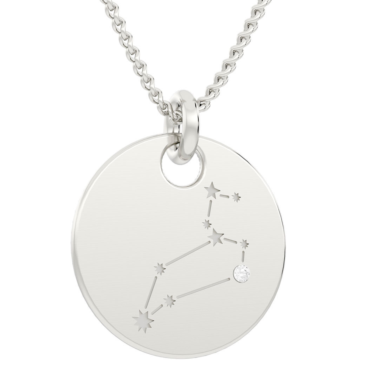 Sternbild Löwe Kettenanhänger | 23.07. - 23.08. (inkl. Kette, 925er Silber)