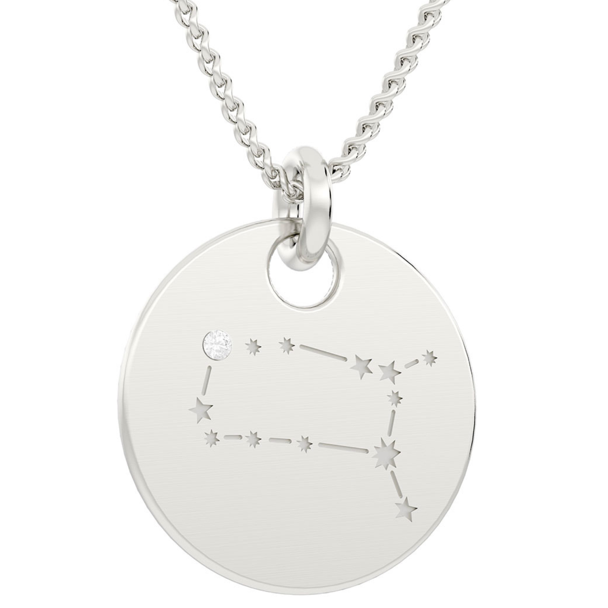 Sternbild Zwilling Kettenanhänger | 21.05. - 21.06. (inkl. Kette, 925er Silber)