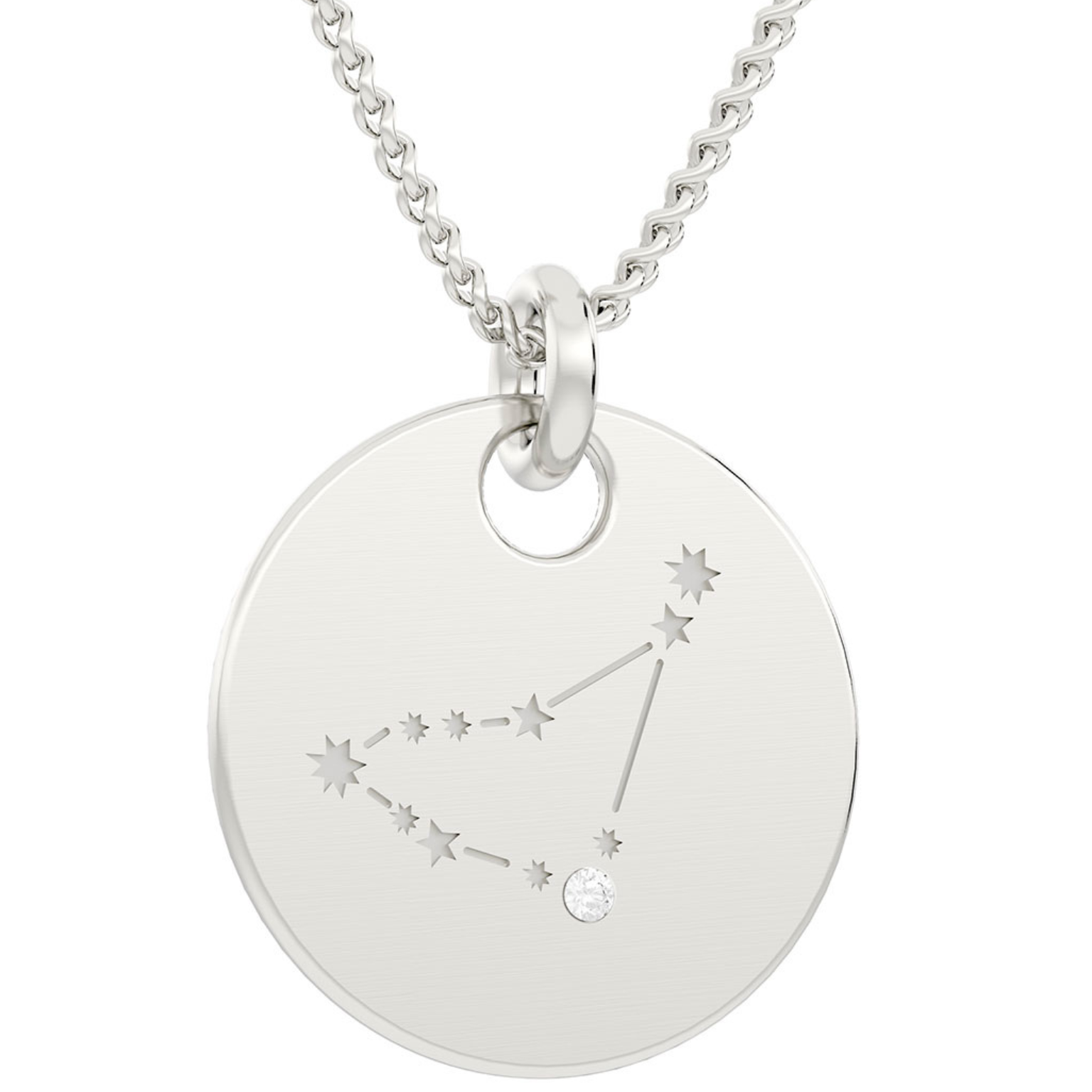 Sternbild Steinbock Kettenanhänger | 22.12. - 20.01. (inkl. Kette, 925er Silber)