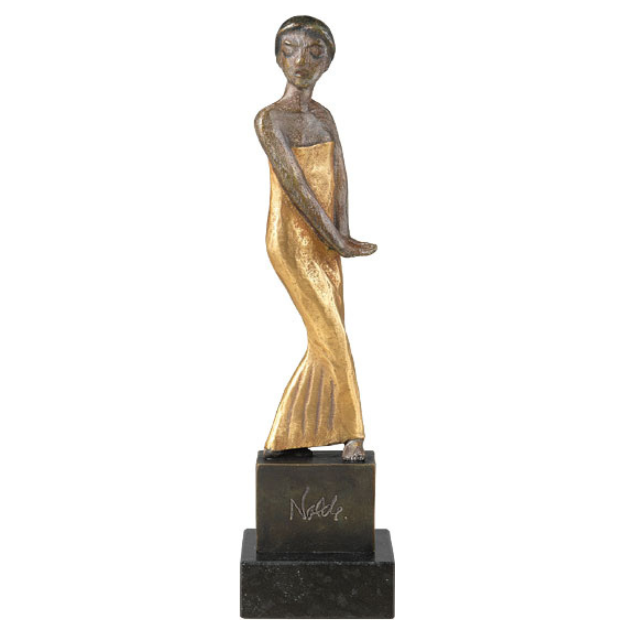 Emil Nolde: Skulptur "Java- Tänzerin" (1913/14) Bronze teilvergoldet