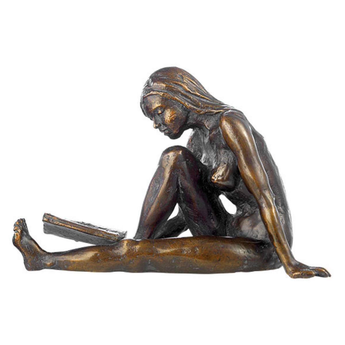 Birgit Stauch: Skulptur "Die Lesende" Metallguss