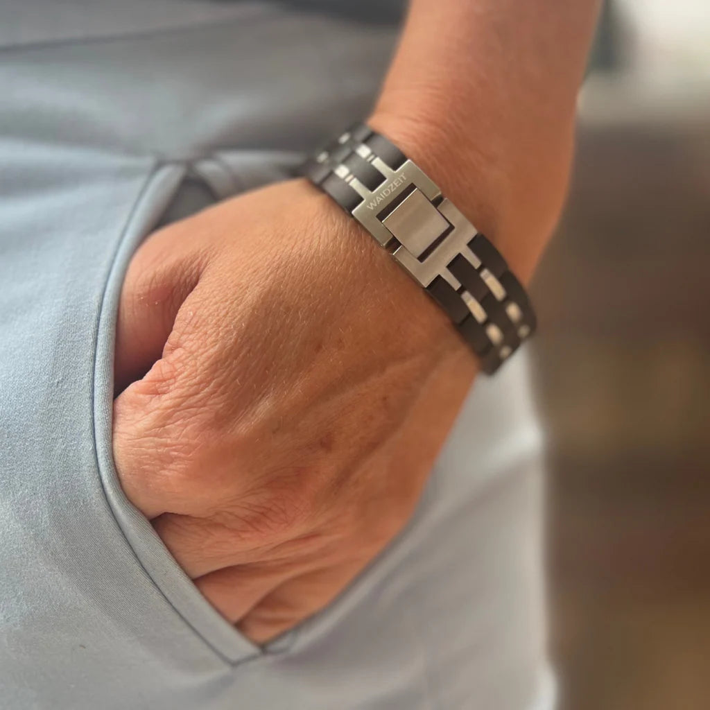 Elementarmband Herren Ebenholz-Silber