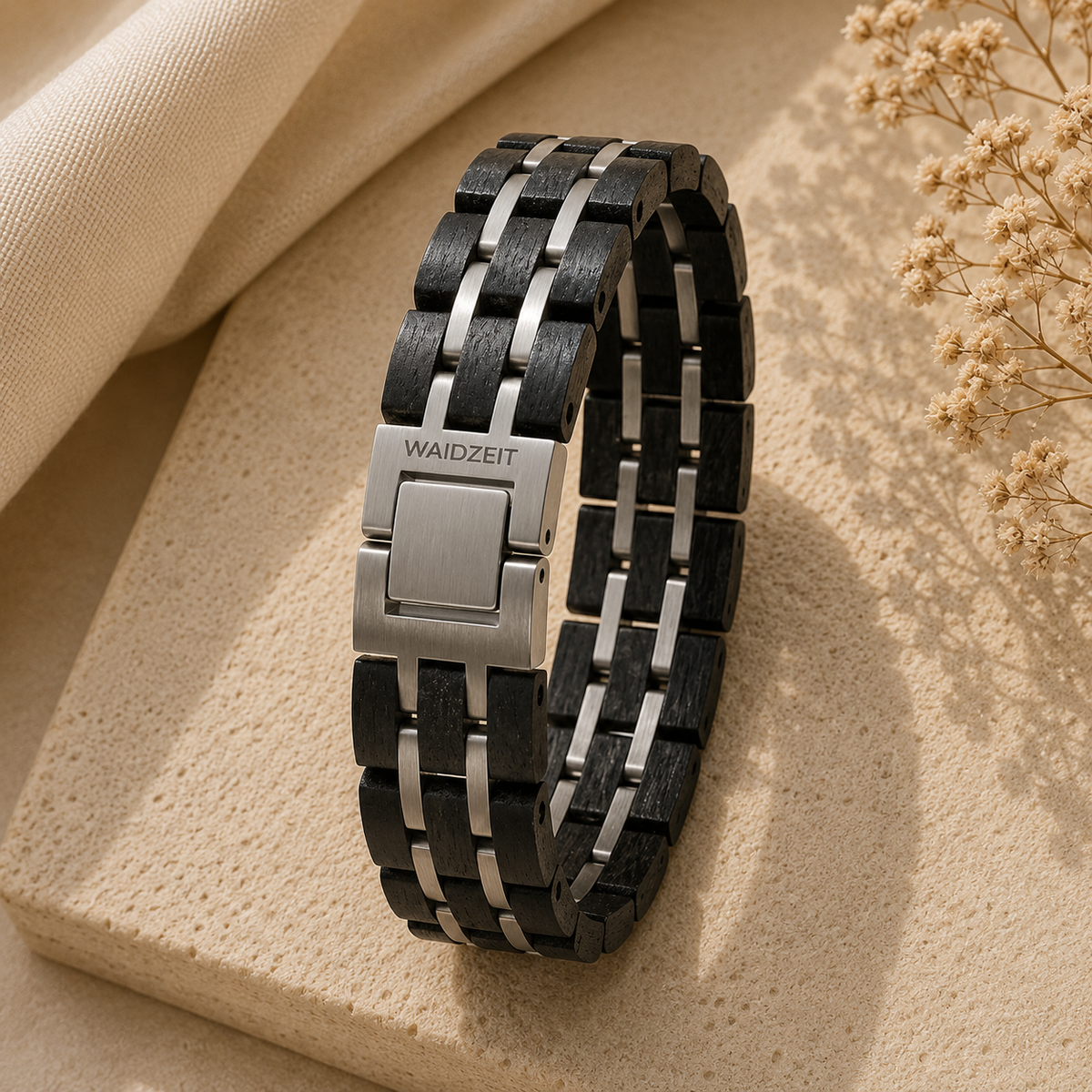Elementarmband Herren Ebenholz-Silber