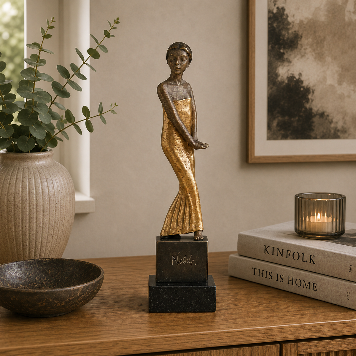 Emil Nolde: Skulptur "Java- Tänzerin" (1913/14) Bronze teilvergoldet