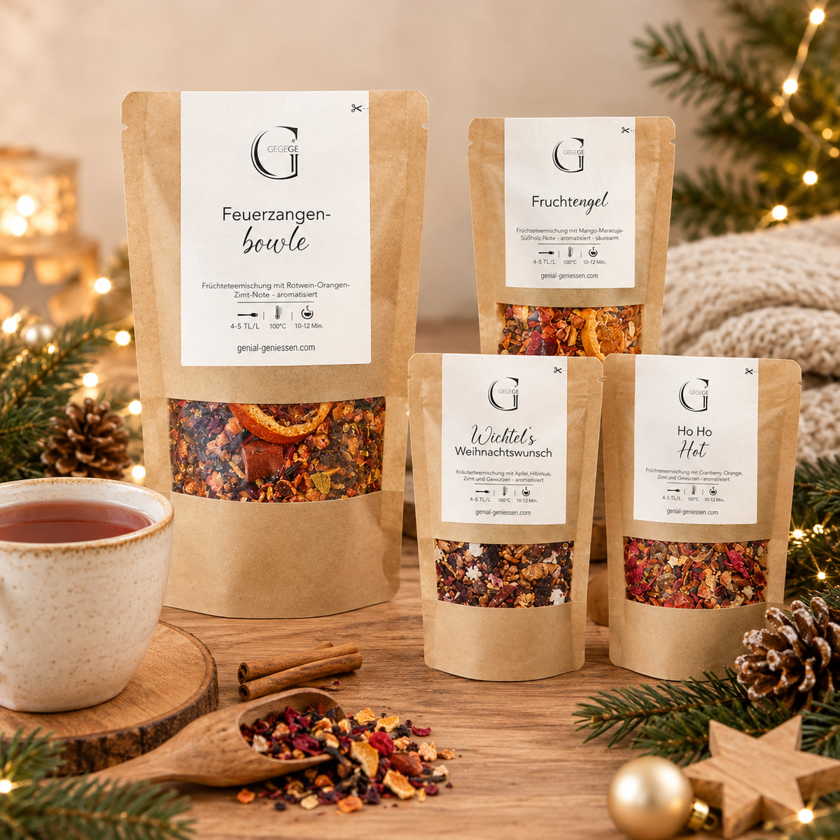„Weihnachtliche Aromareise“ Tee-Set