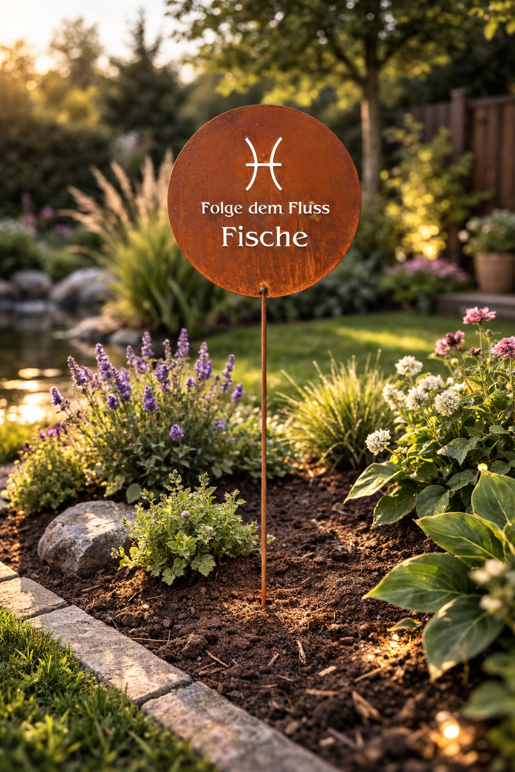 Gartenstecker Sternzeichen Fische 20.02. - 20.03. | Edelrost