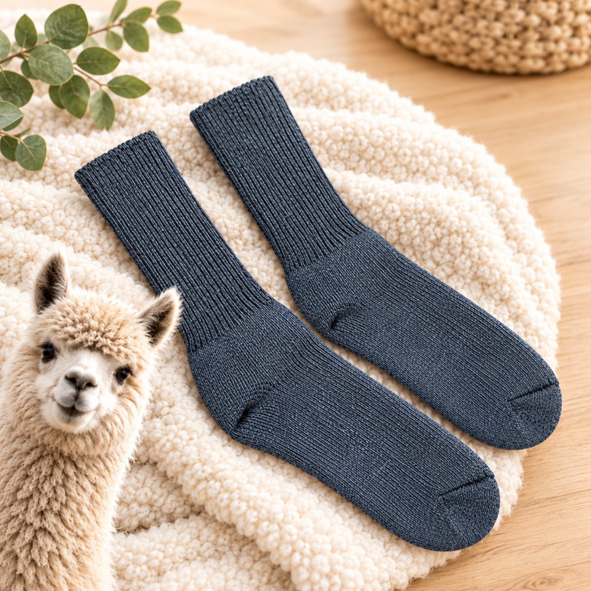Alpaka Socken - grau