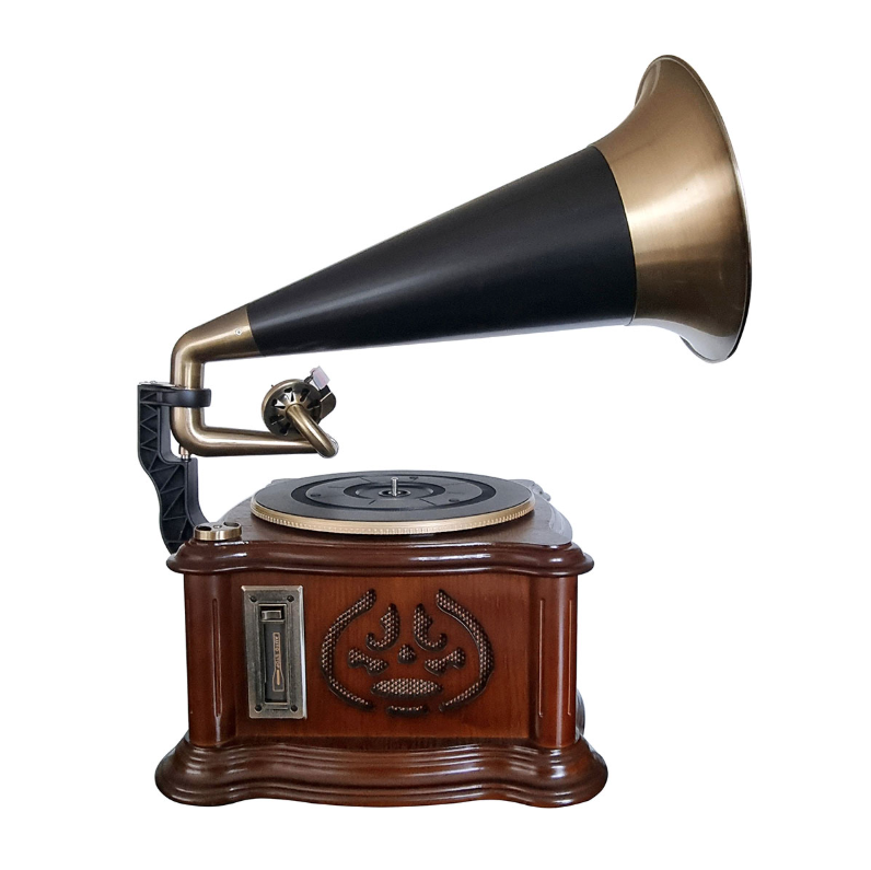Stereo Grammophon mit UKW/MW-Radio, CD/MP3, USB/SD, Bluetooth®, Kassettenwiedergabe, Encoding