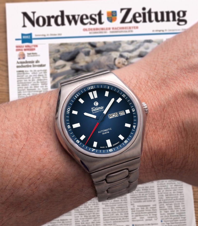 TUTIMA Glashütte/SA Uhr M2 Coastline 6150-94 Sonderedition 80 Jahre NWZ