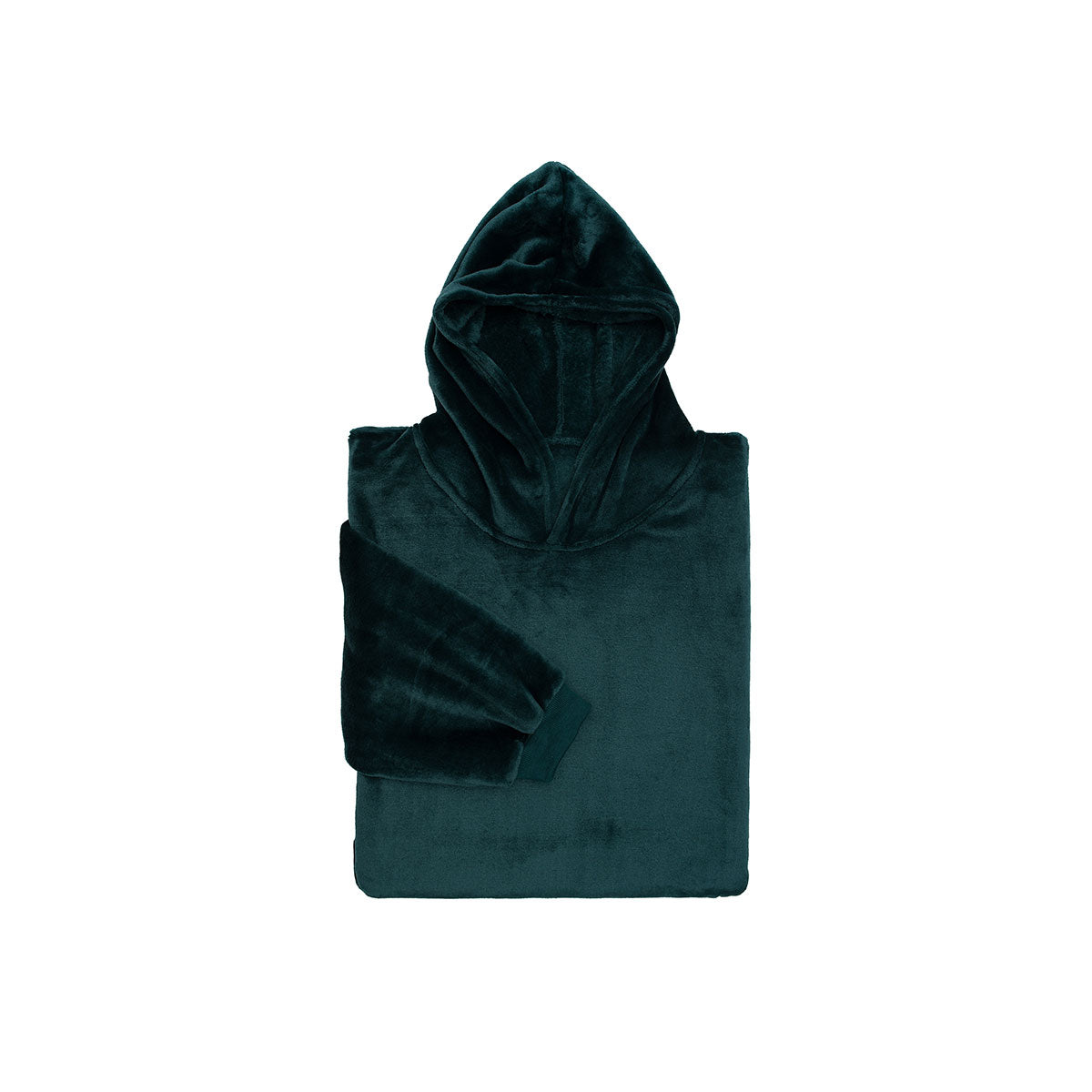 Hoodie Kuscheldecke mit Kapuze (dunkelgrün)