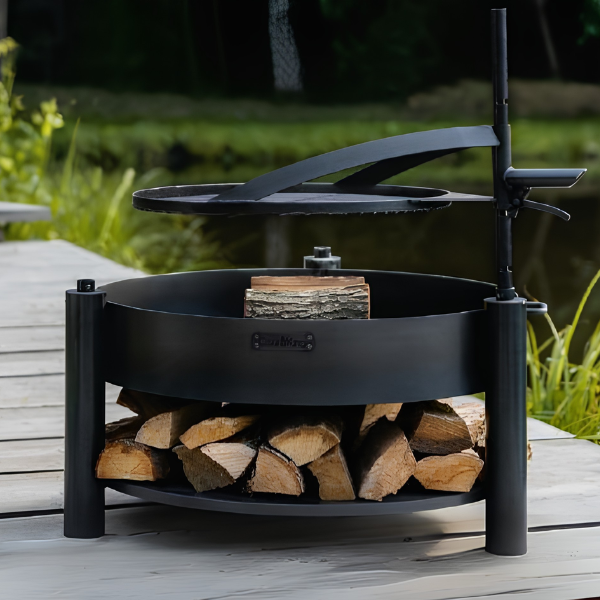 bene on fire Feuerschalen-Set Washington X Ø 80 cm mit Grillrost Ø 60 cm